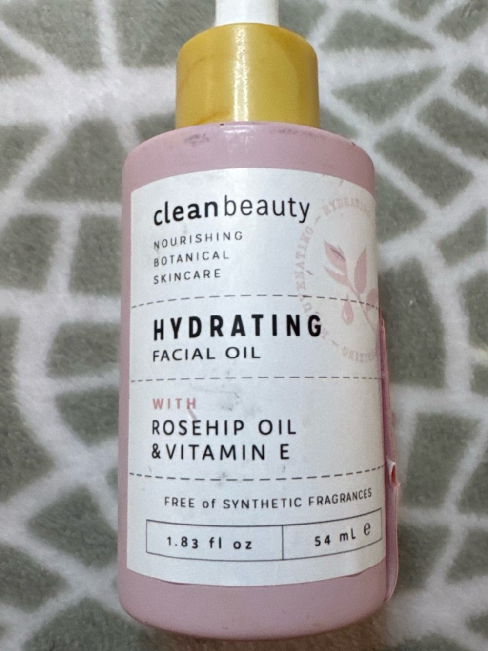 Hydrating Facial Oil with Rosehip & Vitamin E — Pink Bottle
